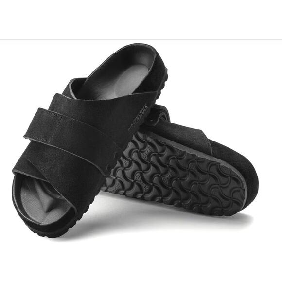 Birkenstocks Kyoto Suede Leather Sandals Exquisite Model EUC Black Box M13 EU46 - Picture 1 of 15